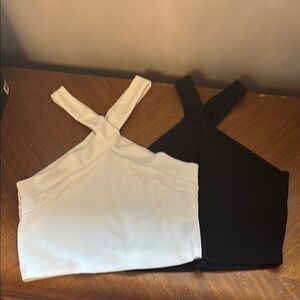 SHEIN White Fitted Crop Tank Top